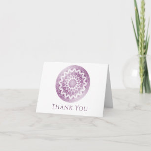 Carte De Remerciements Mariage Mandala à Dentelle Rose