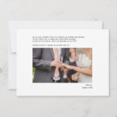 Carte de remerciements Mariage manuscrit simple (Dos)