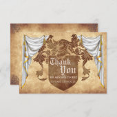 Carte de remerciements Mariage médiéval (Devant / Derrière)