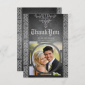 Carte de remerciements Mariage médiéval celtique (Devant / Derrière)
