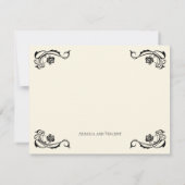 Carte de remerciements Mariage médiéval royal Rose (Dos)