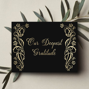 Carte de remerciements Mariage médiéval royal Rose