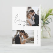 Carte de remerciements mariage | Merci photo Boho (Debout devant)