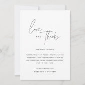 Carte de remerciements mariage | Merci photo Boho (Dos)