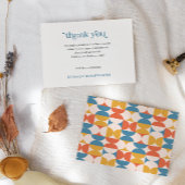 Carte De Remerciements Mariage mi-cercle rétro mi-cercle mi-siècle