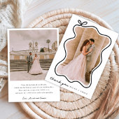 Carte de remerciements Mariage minimal