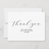 Carte de remerciements Mariage minimal (Devant)