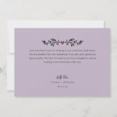 Carte De Remerciements Mariage minimal moderne Script 2 Photos (Dos)