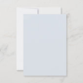 Carte De Remerciements Mariage minimal poussiéreux bleu  (Dos)