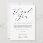 Carte de remerciements Mariage minimaliste (Devant)