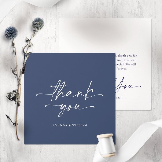 Carte de remerciements Mariage minimaliste