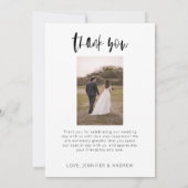 Carte de remerciements Mariage minimaliste (Dos)