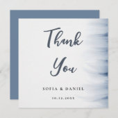 Carte de remerciements Mariage minimaliste avec ac (Devant / Derrière)