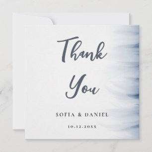 Carte de remerciements Mariage minimaliste avec ac