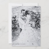 Carte de remerciements Mariage minimaliste avec ph (Dos)