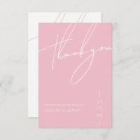 Mariage minimaliste Candy Pink Script Typographie