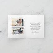 Carte De Remerciements Mariage minimaliste de photo noir et blanc moderne (Intérieur)