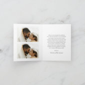 Carte De Remerciements Mariage minimaliste élégant de la photo verte de l (Intérieur)