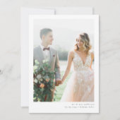 Carte De Remerciements Mariage minimaliste moderne (Devant)