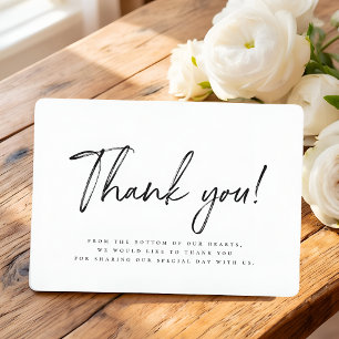 Carte De Remerciements Mariage Minimaliste Moderne Élégant Simple