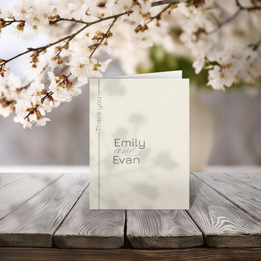 Carte De Remerciements Mariage minimaliste moderne neutre