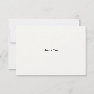 Carte De Remerciements Mariage minimaliste moderne noir et blanc