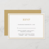 Carte De Remerciements Mariage minimaliste moderne RSVP (Devant / Derrière)