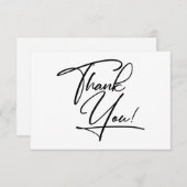 Carte de remerciements Mariage minimaliste simple (Devant / Derrière)