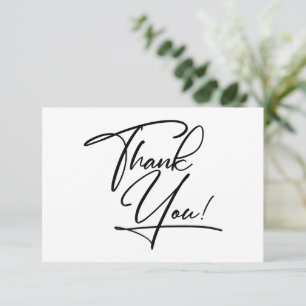 Carte de remerciements Mariage minimaliste simple