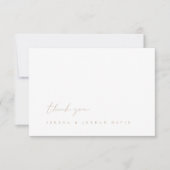 Carte de remerciements Mariage minimaliste simple (Devant)