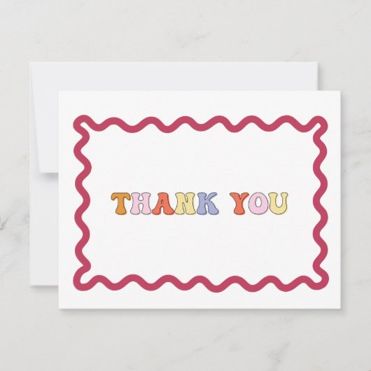 Carte de remerciements Mariage moderne (Devant)