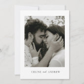 Carte de remerciements Mariage moderne avec photo (Devant)