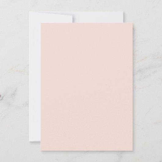 Carte De Remerciements Mariage moderne Blush et Script noir (Dos)