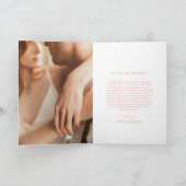 Carte De Remerciements Mariage moderne Chic Pink (Intérieur)