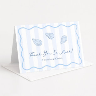Carte De Remerciements Mariage Moderne de Huîtres Grillées Shower