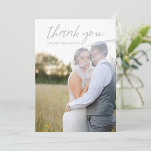 Carte De Remerciements Mariage Moderne de Sydney Gray