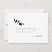 Carte De Remerciements Mariage moderne décoratif Nous faisons ID887 (Dos)