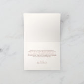 Carte De Remerciements Mariage Moderne Éditorial Cuivre Rustique (Intérieur)