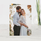 Carte De Remerciements Mariage moderne élégant à 7 photos (Dos)