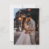 Carte De Remerciements Mariage moderne en noir et blanc (Dos)