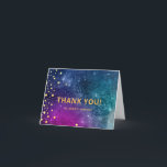 Carte De Remerciements Mariage moderne Peacock Blue Gold<br><div class="desc">Carte de remerciements. Conception moderne de couleur bleu paon et or pour votre suite mariage,  faire-part de mariage. Des couleurs paons branchées aux accents de points dorés pour le couple moderne. Customisez avec vos informations et votre message et les noms des couples. Excellent design de TLS Designs.</div>