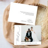 Carte de remerciements Mariage moderne simple mini