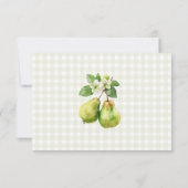 Carte De Remerciements Mariage Moderne Vert Gingham Idéal pour une Fête d (Dos)