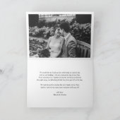 Carte De Remerciements Mariage Monogramme Élégant en terre cuite (Intérieur)