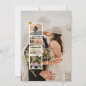 Carte De Remerciements Mariage multi-photo classique contemporain (Devant)