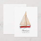 Carte de remerciements Mariage nautique (Devant / Derrière)