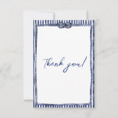 Carte De Remerciements Mariage nautique côtier (Devant)