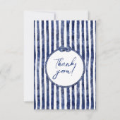 Carte De Remerciements Mariage nautique côtier (Devant)