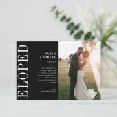 Carte De Remerciements mariage noir et blanc (Debout devant)