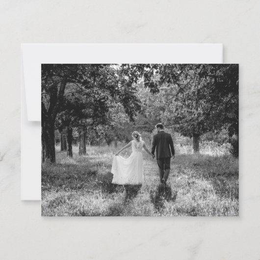 Carte de remerciements Mariage noir Ethereal (Dos)